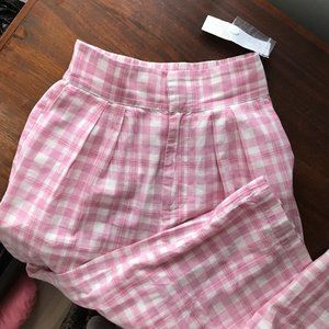 NWT Urban Outfitters Pink Plaid Trousers